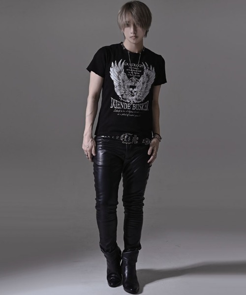 RUDOL(ルドル)の「『RUDOL/ルドル』ネックレス付き半袖Tシャツ TCサーマルネックレス付きグランジ半袖TEE(Tシャツ/カットソー・メンズ・ブラック/ホワイト・L/M)」の6枚目の写真