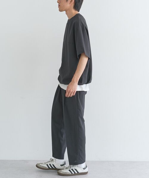 CRAFT STANDARD BOUTIQUE(クラフトスタンダードブティック)の「接触冷感/吸水速乾/UVカット Fluxaire 半袖シャツプルオーバー(Tシャツ/カットソー・メンズ・グレイッシュベージュ/ネイビー/ブラック/チャコールグレー・M/L)」の9枚目の写真