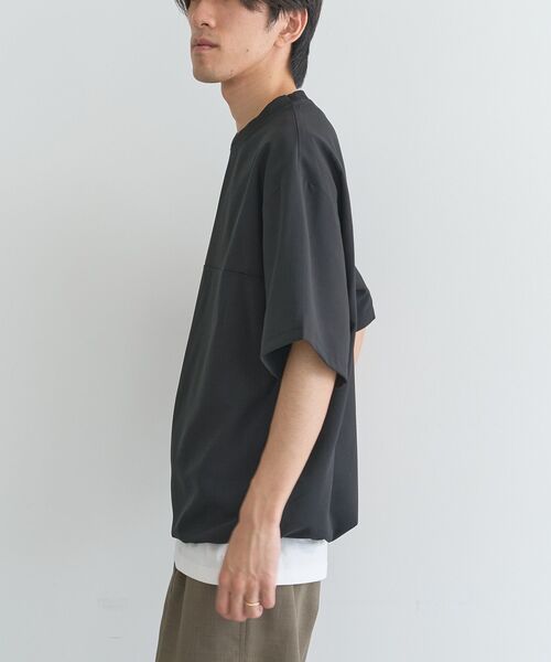 CRAFT STANDARD BOUTIQUE(クラフトスタンダードブティック)の「接触冷感/吸水速乾/UVカット Fluxaire 半袖シャツプルオーバー(Tシャツ/カットソー・メンズ・グレイッシュベージュ/ネイビー/ブラック/チャコールグレー・M/L)」の12枚目の写真