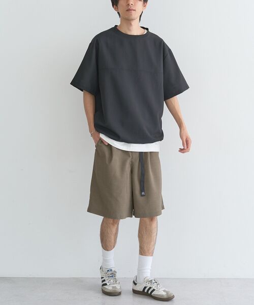 CRAFT STANDARD BOUTIQUE(クラフトスタンダードブティック)の「接触冷感/吸水速乾/UVカット Fluxaire 半袖シャツプルオーバー(Tシャツ/カットソー・メンズ・グレイッシュベージュ/ネイビー/ブラック/チャコールグレー・M/L)」の14枚目の写真