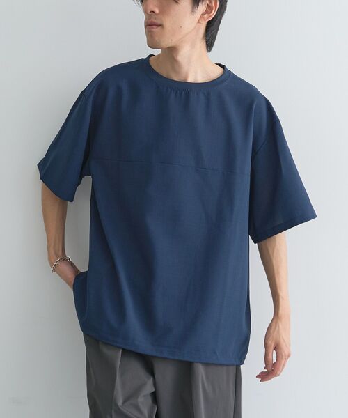 CRAFT STANDARD BOUTIQUE(クラフトスタンダードブティック)の「接触冷感/吸水速乾/UVカット Fluxaire 半袖シャツプルオーバー(Tシャツ/カットソー・メンズ・グレイッシュベージュ/ネイビー/ブラック/チャコールグレー・M/L)」の17枚目の写真