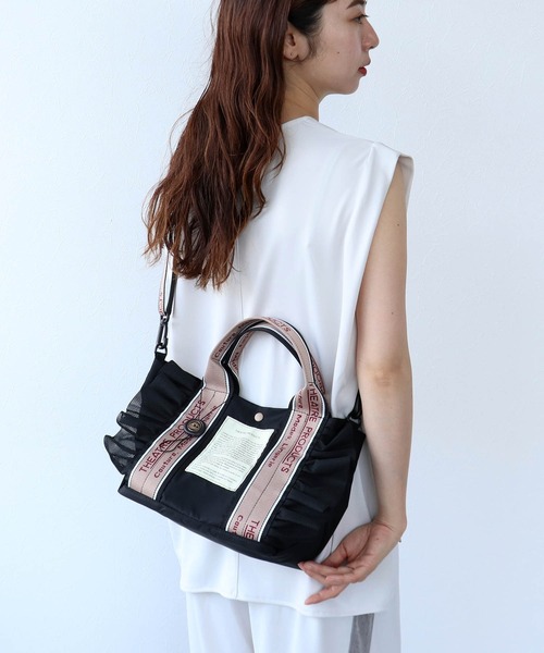 THEATRE PRODUCTS(シアタープロダクツ)の「【THEATRE PRODUCTS×Cepica】テムズフリルメッシュ2WAYトートバッグ(ショルダーバッグ・レディース・ブラック/グレー/ブルー・FREE)」の21枚目の写真