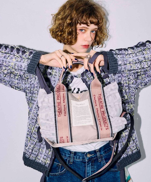 THEATRE PRODUCTS(シアタープロダクツ)の「【THEATRE PRODUCTS×Cepica】テムズフリルメッシュ2WAYトートバッグ(ショルダーバッグ・レディース・ブラック/グレー/ブルー・FREE)」の22枚目の写真