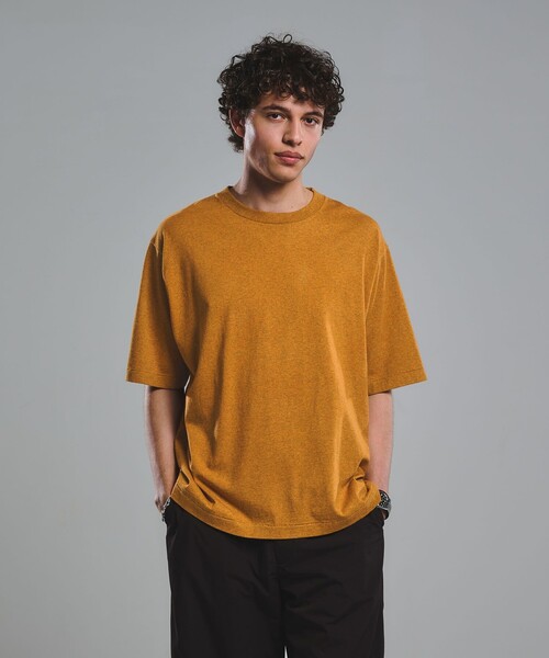 green label relaxing(グリーンレーベルリラクシング)の「オーバーダイ クルーネック 半袖 Tシャツ カットソー(Tシャツ/カットソー・メンズ・オレンジ/レッド/ダークグレー/ライトグレー・XL/L/S/M)」の4枚目の写真