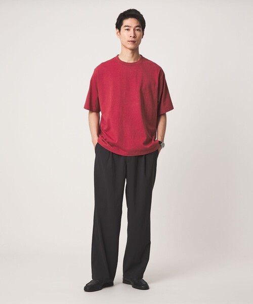green label relaxing(グリーンレーベルリラクシング)の「オーバーダイ クルーネック 半袖 Tシャツ カットソー(Tシャツ/カットソー・メンズ・オレンジ/レッド/ダークグレー/ライトグレー・XL/L/S/M)」の10枚目の写真