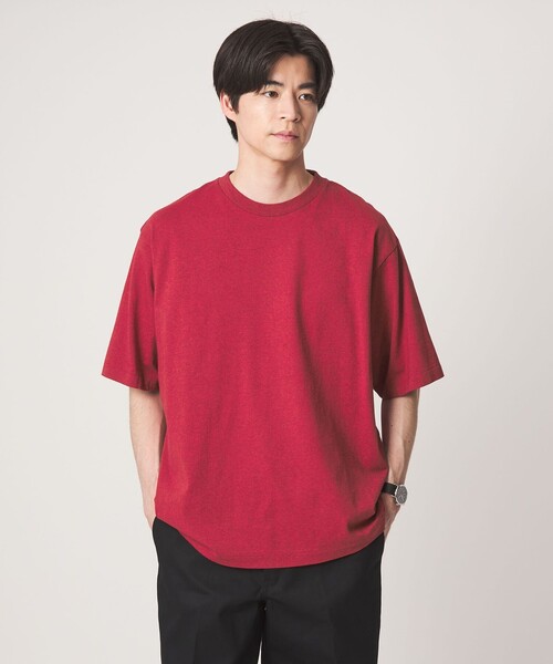 green label relaxing(グリーンレーベルリラクシング)の「オーバーダイ クルーネック 半袖 Tシャツ カットソー(Tシャツ/カットソー・メンズ・オレンジ/レッド/ダークグレー/ライトグレー・XL/L/S/M)」の11枚目の写真