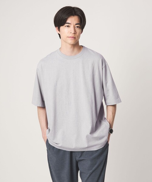 green label relaxing(グリーンレーベルリラクシング)の「オーバーダイ クルーネック 半袖 Tシャツ カットソー(Tシャツ/カットソー・メンズ・オレンジ/レッド/ダークグレー/ライトグレー・XL/L/S/M)」の15枚目の写真