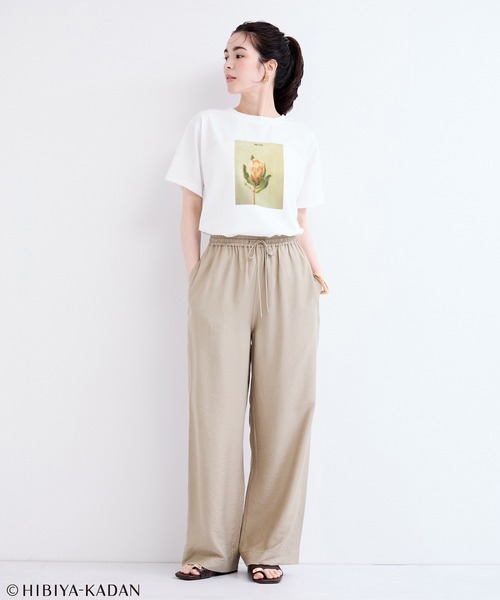 le cercle ADAM ET ROPE'(ルセルクルアダムエロペ)の「日比谷花壇プリントTシャツ(Tシャツ/カットソー・レディース・ホワイト系その他/ホワイト系その他3・FREE)」の9枚目の写真
