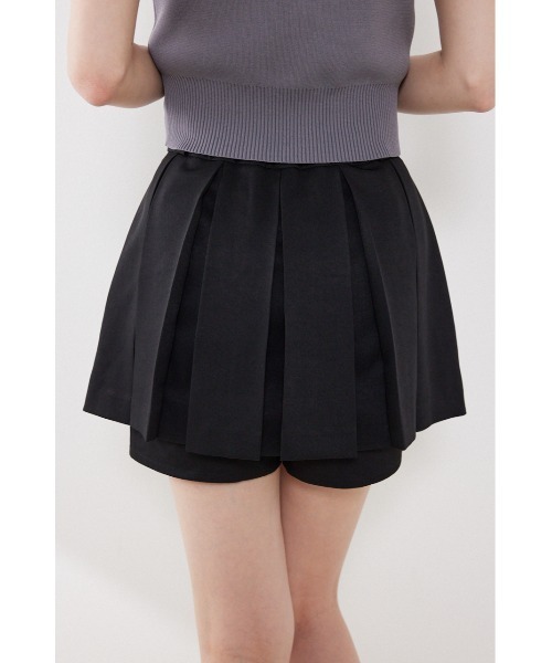 rienda(リエンダ)の「ボックスプリーツジャストウエストスコートショートパンツ 夏服(スカート・レディース・グレー/ブラック/ホワイト・X-SMALL/MEDIUM/SMALL)」の13枚目の写真