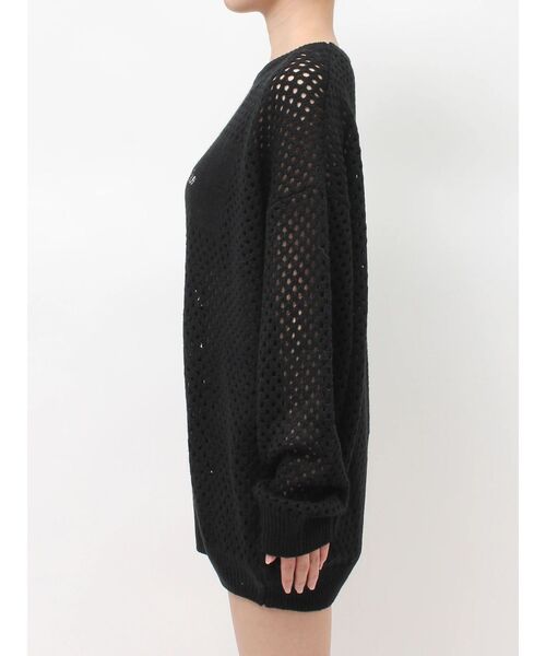 GYDA（ジェイダ）の「Valdy empire embroideryメッシュニットトップス（ニット/セーター・レディース・グレー/オフホワイト/ブラック・FREE）」の18枚目の写真