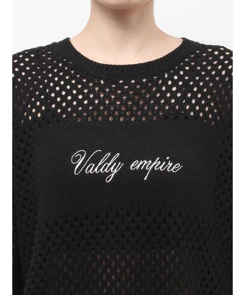GYDA（ジェイダ）の「Valdy empire embroideryメッシュニットトップス（ニット/セーター・レディース・グレー/オフホワイト/ブラック・FREE）」の20枚目の写真