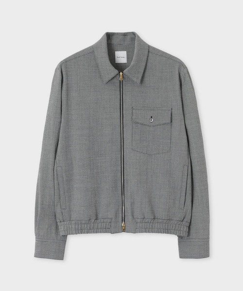 Paul Smith(ポールスミス)の「ウールシアサッカー ショートブルゾン / 143112 818Y(ブルゾン・メンズ・ブラック/ネイビー・SMALL/X-LARGE/MEDIUM/L2/LARGE)」の2枚目の写真