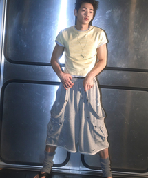LECYTO（レシト）の「Suspender Cargo Bermuda Pants_[Gray]（その他パンツ）」