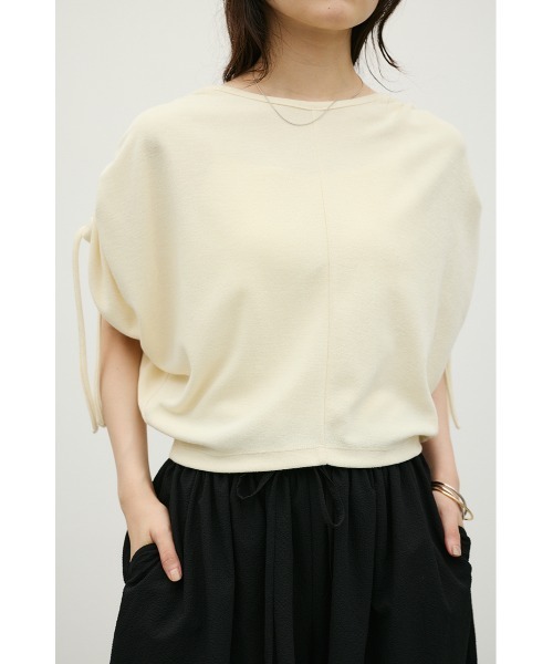 STYLEMIXER（スタイルミキサー）の「ショルダードレープトップ（Tシャツ/カットソー・レディース・イエロー/ホワイト/チャコールグレー・FREE）」の3枚目の写真