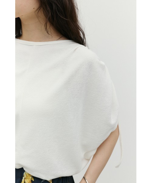 STYLEMIXER（スタイルミキサー）の「ショルダードレープトップ（Tシャツ/カットソー・レディース・イエロー/ホワイト/チャコールグレー・FREE）」の11枚目の写真