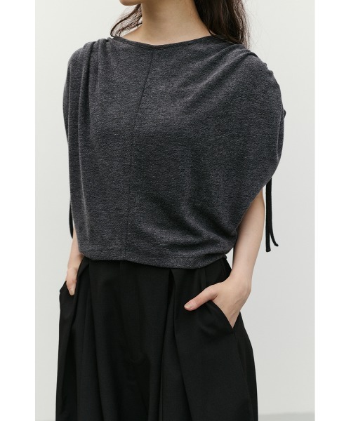 STYLEMIXER（スタイルミキサー）の「ショルダードレープトップ（Tシャツ/カットソー・レディース・イエロー/ホワイト/チャコールグレー・FREE）」の21枚目の写真