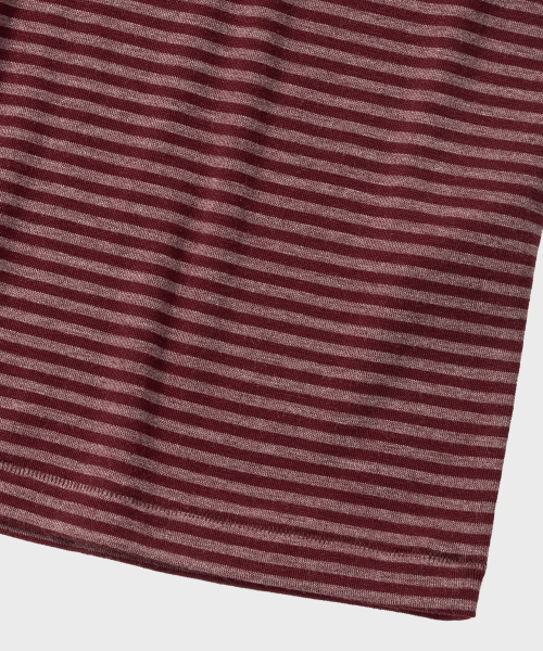 NONBLANK(ノンブランク)の「ストライプクロップHS Tシャツ_RED(Tシャツ/カットソー・メンズ・レッド・MEDIUM/LARGE/X-LARGE)」の6枚目の写真