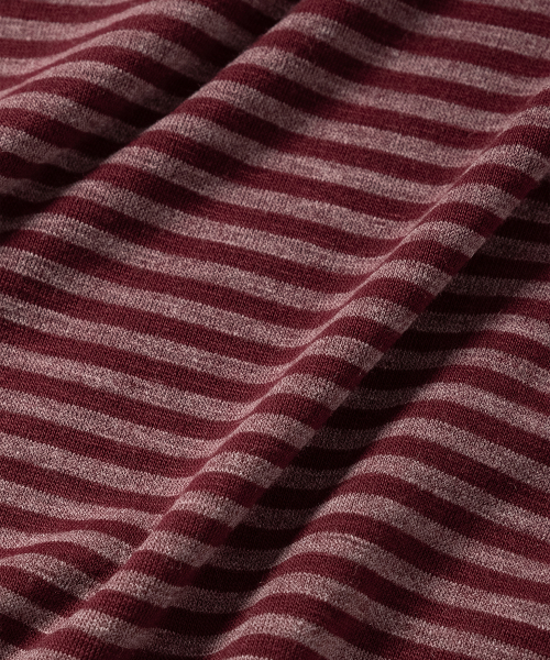 NONBLANK(ノンブランク)の「ストライプクロップHS Tシャツ_RED(Tシャツ/カットソー・メンズ・レッド・MEDIUM/LARGE/X-LARGE)」の7枚目の写真