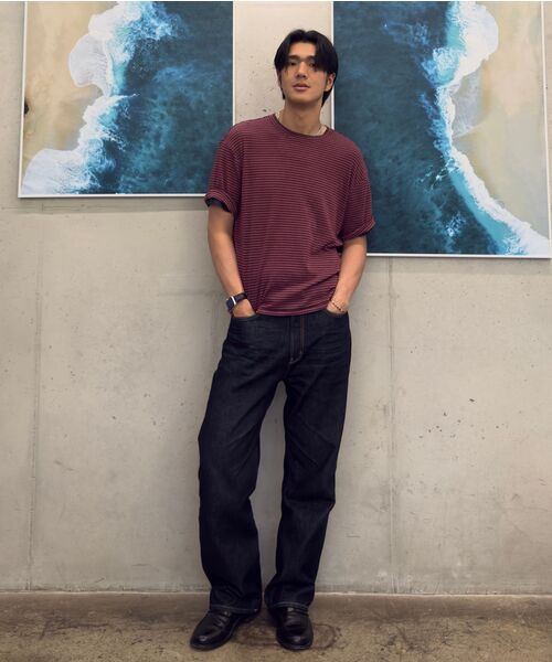 NONBLANK(ノンブランク)の「ストライプクロップHS Tシャツ_RED(Tシャツ/カットソー・メンズ・レッド・MEDIUM/LARGE/X-LARGE)」の11枚目の写真