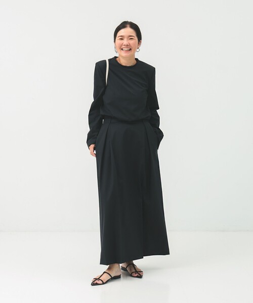 Demi-Luxe BEAMS(デミルクス ビームス)の「マニッシュ Iライン スカート .M(スカート・レディース・チャコールグレー/ブラック・38/36)」の9枚目の写真