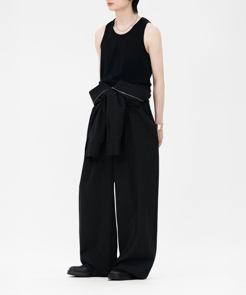 LAPIIS（ラピス）の「DART SLIT RIB TANKTOP（Tシャツ/カットソー・メンズ・ブラック・FREE）」の2枚目の写真