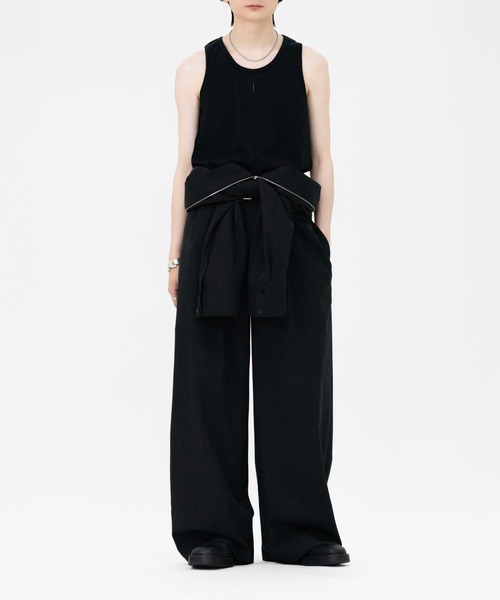 LAPIIS（ラピス）の「DART SLIT RIB TANKTOP（Tシャツ/カットソー・メンズ・ブラック・FREE）」の3枚目の写真