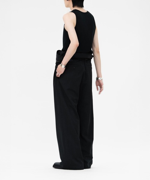 LAPIIS（ラピス）の「DART SLIT RIB TANKTOP（Tシャツ/カットソー・メンズ・ブラック・FREE）」の4枚目の写真
