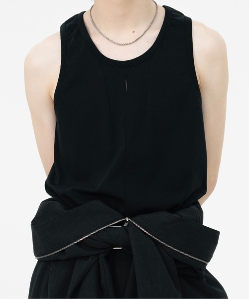 LAPIIS（ラピス）の「DART SLIT RIB TANKTOP（Tシャツ/カットソー・メンズ・ブラック・FREE）」の7枚目の写真