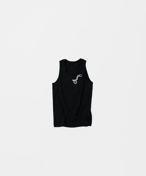 LAPIIS（ラピス）の「DART SLIT RIB TANKTOP（Tシャツ/カットソー・メンズ・ブラック・FREE）」の14枚目の写真