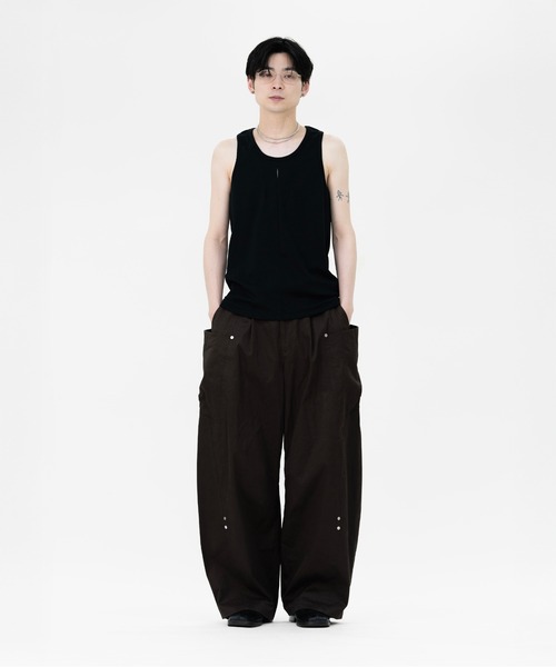 LAPIIS（ラピス）の「DART SLIT RIB TANKTOP（Tシャツ/カットソー・メンズ・ブラック・FREE）」の15枚目の写真