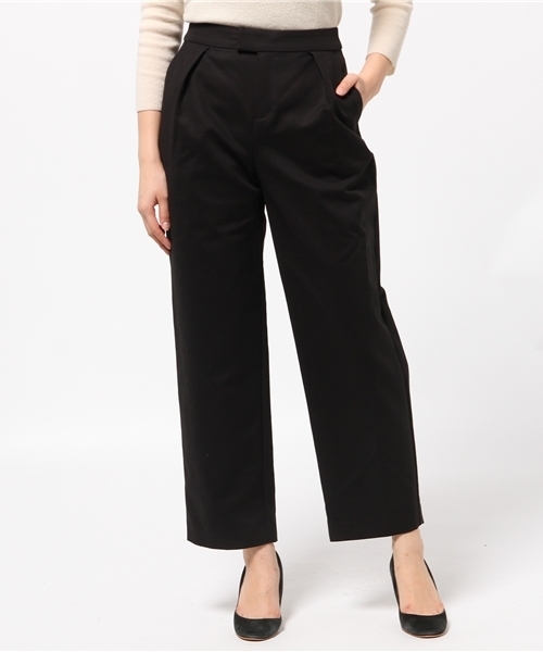 Chez toi（シェトワ）の「タックストレッチパンツ（その他パンツ・レディース・キャメル/ブラック・38/36）」の2枚目の写真