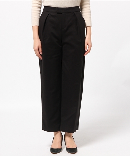 Chez toi（シェトワ）の「タックストレッチパンツ（その他パンツ・レディース・キャメル/ブラック・38/36）」の3枚目の写真