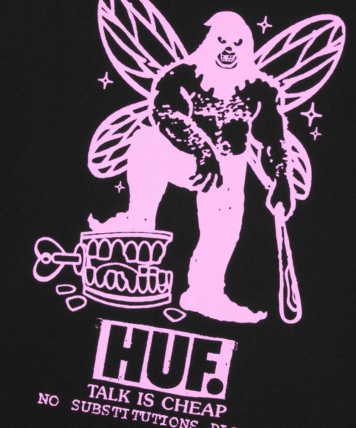 HUF(ハフ)の「TOOTH FAIRY TEE(Tシャツ/カットソー・メンズ・ブラック/ホワイト・XXL/XL/L/M/S)」の5枚目の写真