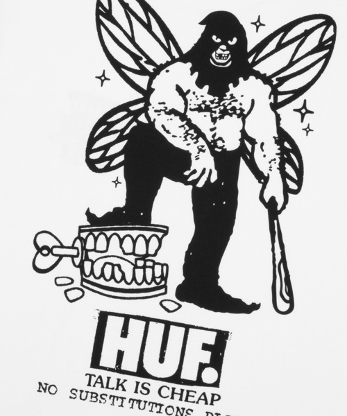HUF(ハフ)の「TOOTH FAIRY TEE(Tシャツ/カットソー・メンズ・ブラック/ホワイト・XXL/XL/L/M/S)」の3枚目の写真