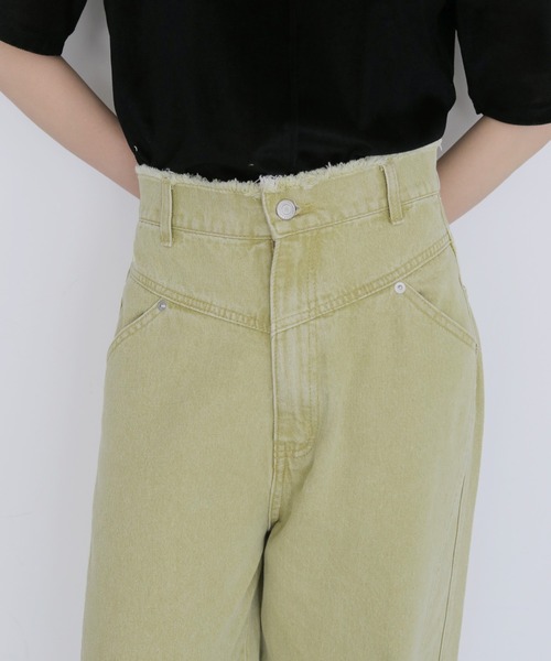 cheriella（シェリエラ）の「【cheriella】ビンテージライクヨークカーブデニムパンツ　VINTAGE-LIKE YOKE DENIM PANTS（デニムパンツ・レディース・ブラウン/ライム/ブラック・FREE）」の16枚目の写真