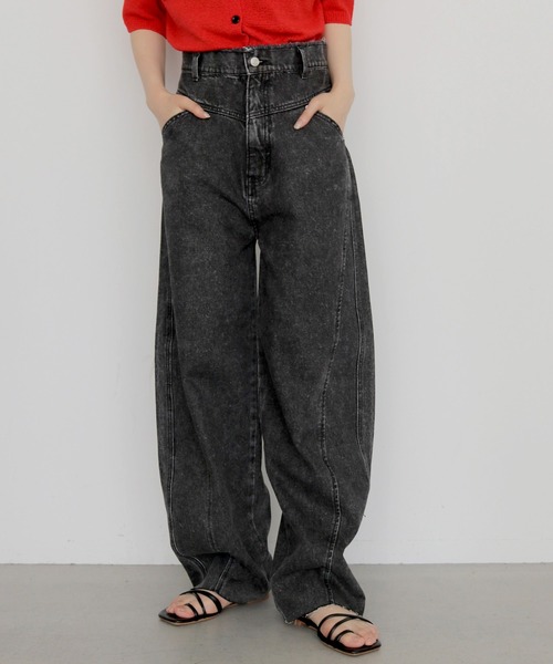 cheriella(シェリエラ)の「【cheriella】ビンテージライクヨークカーブデニムパンツ VINTAGE-LIKE YOKE DENIM PANTS(デニムパンツ・レディース・ブラウン/ライム/ブラック・FREE)」の17枚目の写真