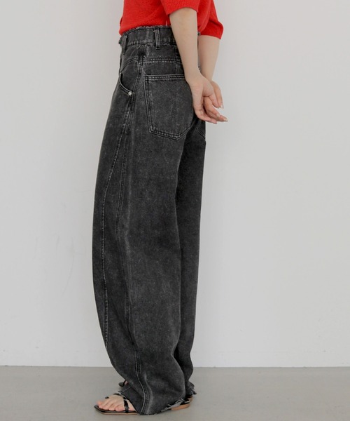 cheriella(シェリエラ)の「【cheriella】ビンテージライクヨークカーブデニムパンツ VINTAGE-LIKE YOKE DENIM PANTS(デニムパンツ・レディース・ブラウン/ライム/ブラック・FREE)」の18枚目の写真