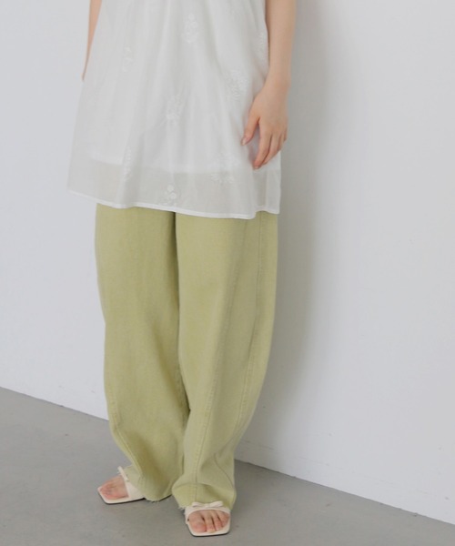 cheriella(シェリエラ)の「【cheriella】ビンテージライクヨークカーブデニムパンツ VINTAGE-LIKE YOKE DENIM PANTS(デニムパンツ・レディース・ブラウン/ライム/ブラック・FREE)」の15枚目の写真