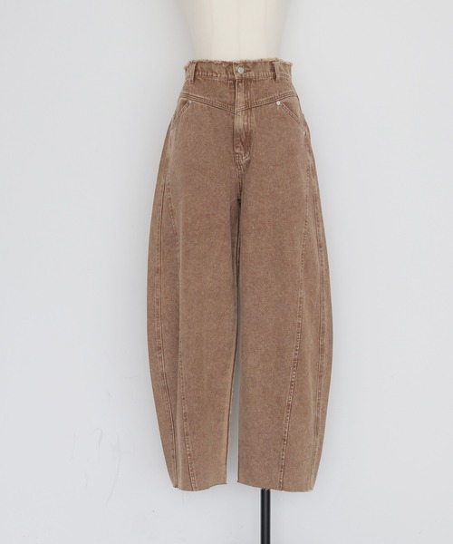 cheriella(シェリエラ)の「【cheriella】ビンテージライクヨークカーブデニムパンツ VINTAGE-LIKE YOKE DENIM PANTS(デニムパンツ・レディース・ブラウン/ライム/ブラック・FREE)」の8枚目の写真