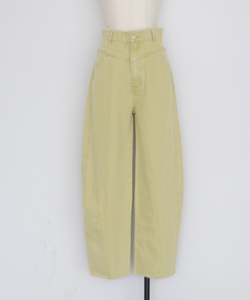 cheriella(シェリエラ)の「【cheriella】ビンテージライクヨークカーブデニムパンツ VINTAGE-LIKE YOKE DENIM PANTS(デニムパンツ・レディース・ブラウン/ライム/ブラック・FREE)」の9枚目の写真