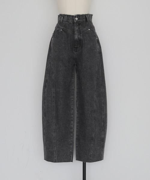 cheriella(シェリエラ)の「【cheriella】ビンテージライクヨークカーブデニムパンツ VINTAGE-LIKE YOKE DENIM PANTS(デニムパンツ・レディース・ブラウン/ライム/ブラック・FREE)」の10枚目の写真