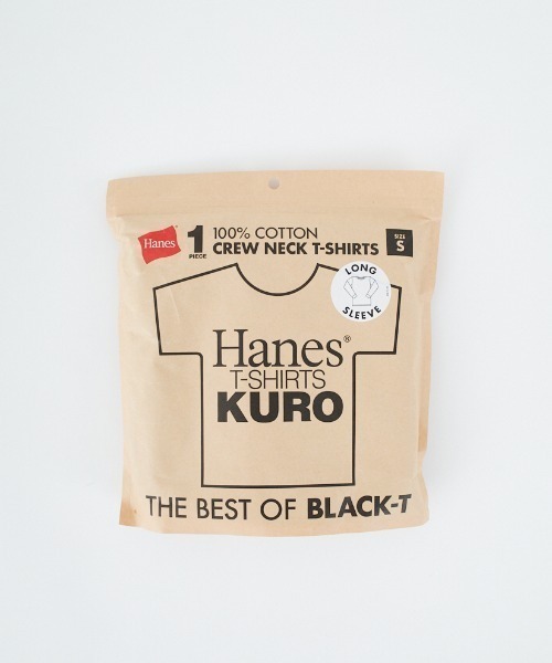HANES（ヘインズ）の「【WEB先行予約】[HANES/ヘインズ] KURO ロングスリーブパックTシャツ（Tシャツ/カットソー・レディース・ブラック・M/XL/L）」の8枚目の写真