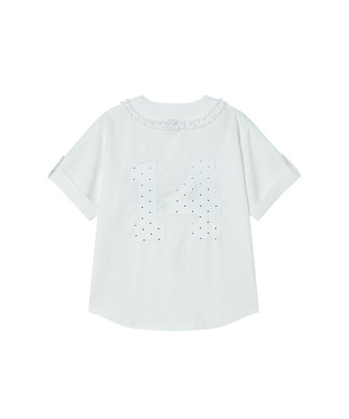 NYXX(エヌワイエックスエックス)の「TNSW BASEBALL SHIRT WHITE(Tシャツ/カットソー・レディース・ホワイト・FREE)」の2枚目の写真