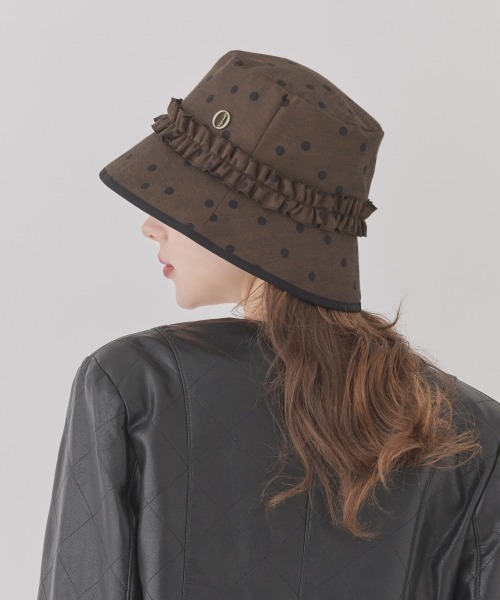 Chapeau d' O（シャポードオー）の「Chapeau d' O  Dot JQ Bucket / シャポードオー（ハット・レディース・グレー/ブラウン・M/57.5cm）」の14枚目の写真