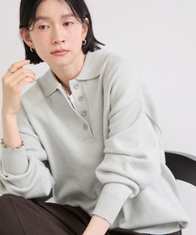 LE CERCLE par rope'（ルセルクルパーロペ）の「【WEB限定】襟付きニットプルオーバー ふんわり・モチモチ（ニット/セーター）」