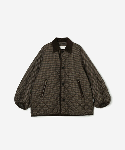 Bshop(ビショップ)の「Gymphlex | キルトダウンパフスリーブミドルコート CHECK WOMEN(ダウンジャケット/コート・レディース・ブラウン系その他・12)」の8枚目の写真