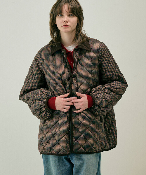 Bshop(ビショップ)の「Gymphlex | キルトダウンパフスリーブミドルコート CHECK WOMEN(ダウンジャケット/コート・レディース・ブラウン系その他・12)」の19枚目の写真
