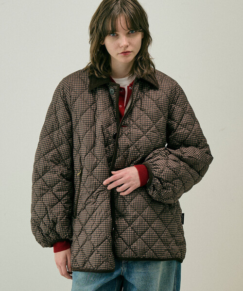 Bshop(ビショップ)の「Gymphlex | キルトダウンパフスリーブミドルコート CHECK WOMEN(ダウンジャケット/コート・レディース・ブラウン系その他・12)」の21枚目の写真