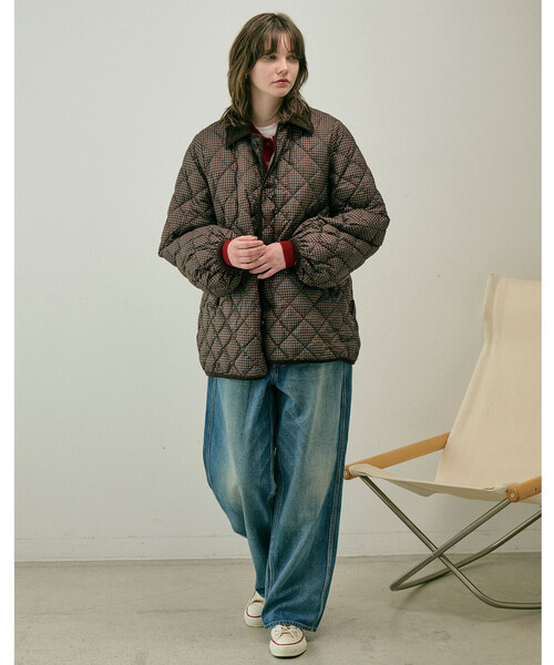 Bshop(ビショップ)の「Gymphlex | キルトダウンパフスリーブミドルコート CHECK WOMEN(ダウンジャケット/コート・レディース・ブラウン系その他・12)」の17枚目の写真