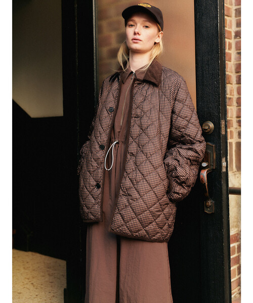 Bshop(ビショップ)の「Gymphlex | キルトダウンパフスリーブミドルコート CHECK WOMEN(ダウンジャケット/コート・レディース・ブラウン系その他・12)」の3枚目の写真